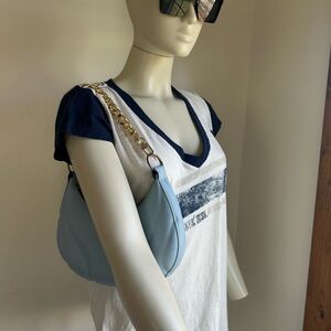 4her L Carl banks Elegant Blue Shoulder Bag